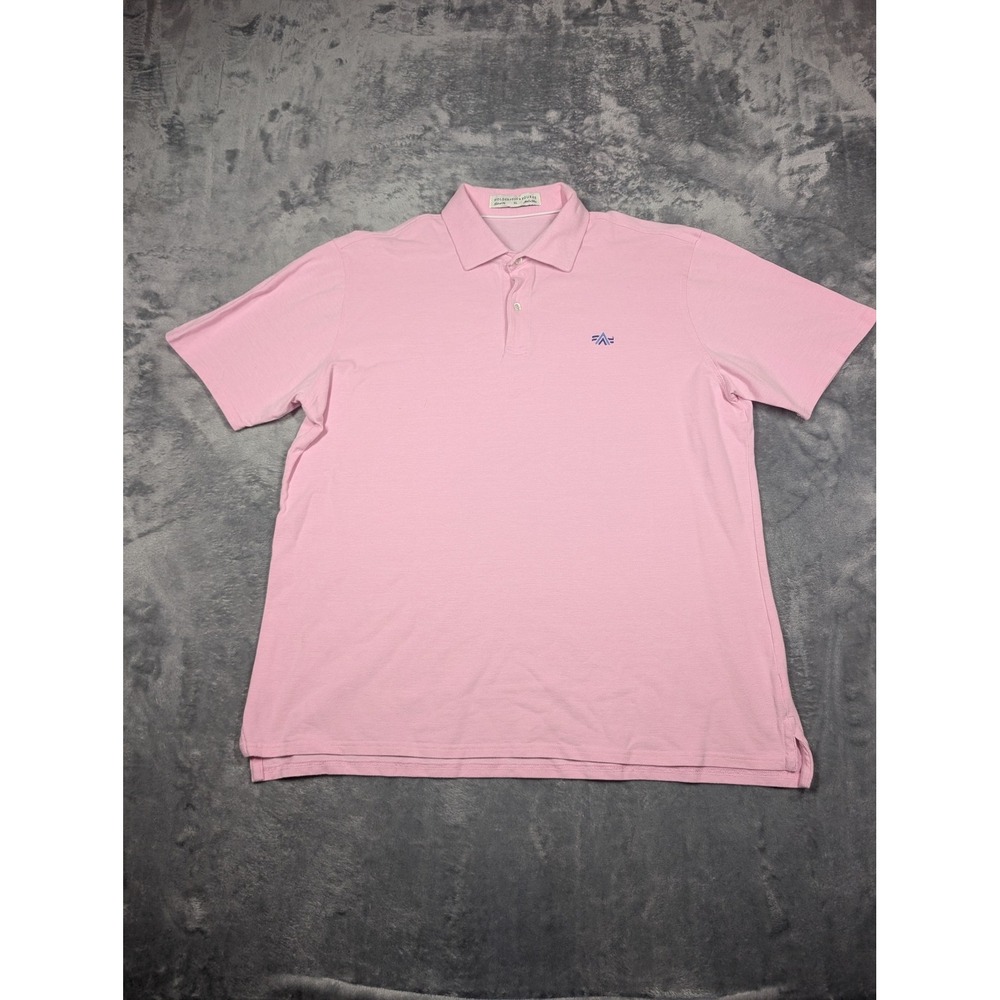 Holderness & Bourne Polo Shirt Mens XL Pink Solid Golf Stretch Tailored Fit